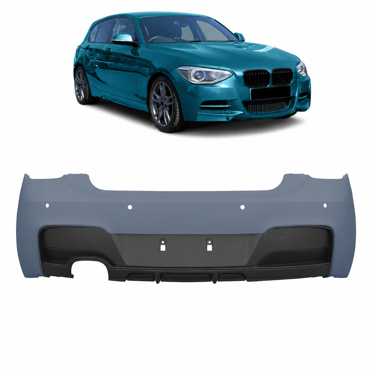 👉Paraurti posteriore M-Tech con PDC adatto per BMW Serie 1 F20 F21 2011-2015👈