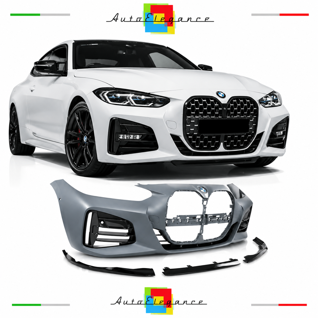 PARAURTI ANTERIORE BMW G22 G23 20- LOOK M PERFORMANCE 440i PDC PARK ASSIST + SPO