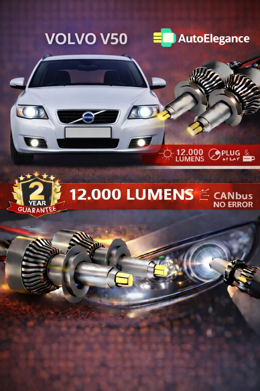 KIT LED Volvo V50 ANABAGLIANTI H7 CANBUS Bianco 6500K 360 gradi