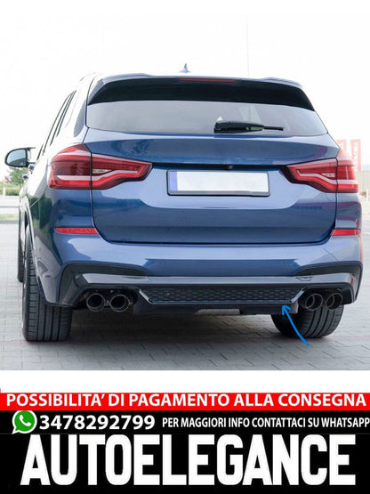 Diffusore posteriore paraurti scarico adatto per BMW X3 G01 pacchetto sportivo nero lucido