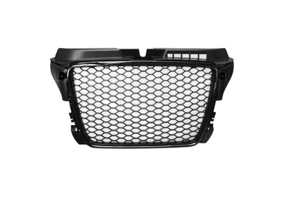 😍ART.5711 GRIGLIA SPORTIVA NERA LUCIDA ADATTO PER AUDI A3 8P 08-12😍