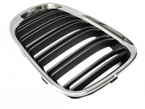 GRIGLIA DOPPIA BARRA NERA CROMATA adatta a BMW F01 09-15