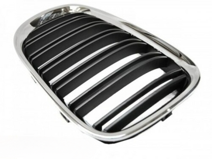 GRIGLIA DOPPIA BARRA NERA CROMATA adatta a BMW F01 09-15