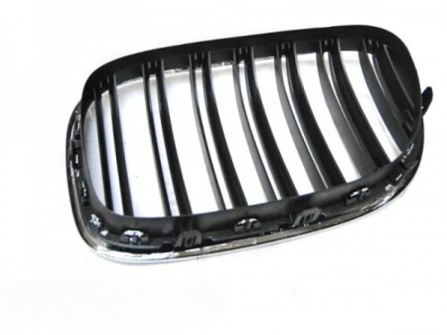 GRIGLIA DOPPIA BARRA NERA CROMATA adatta a BMW F01 09-15