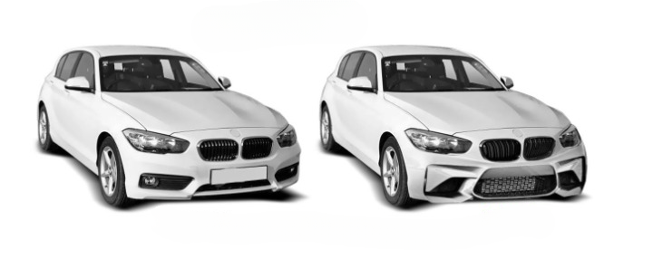 💕ART. 1836 PARAURTI ANTERIORE BMW  SERIE 1 F20 F21 2015-2018 LCI LOOK M2💕