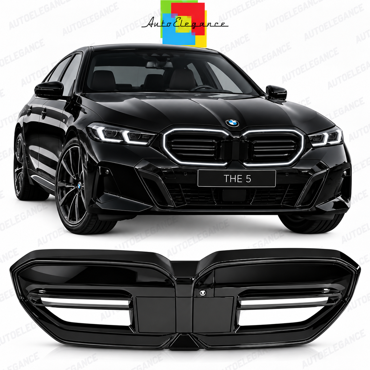 ART.10705 GRIGLIA ADATTO  PER  BMW 5 (G60) (G61) NERO LUCIDO