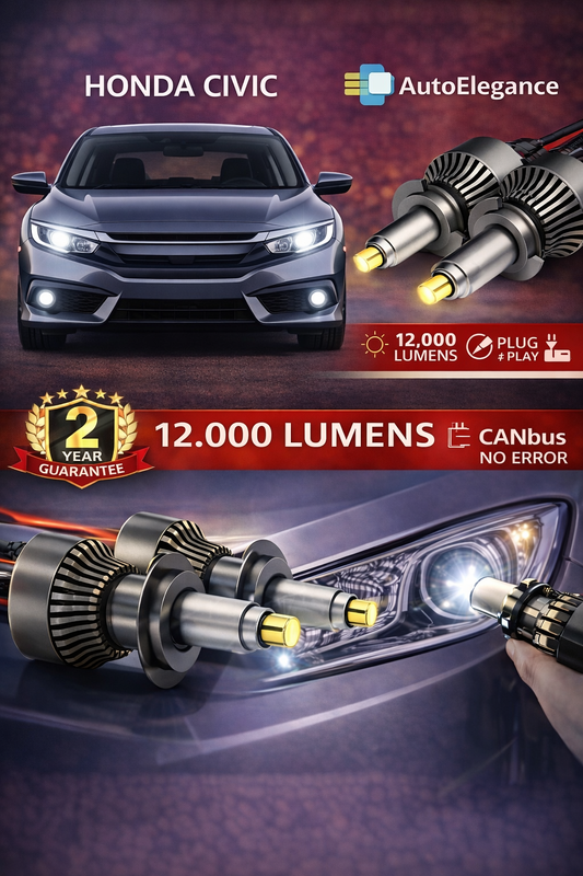 KIT LED per HONDA CIVIC ANABAGLIANTI H7 CANBUS Bianco 6500K 360 gradi