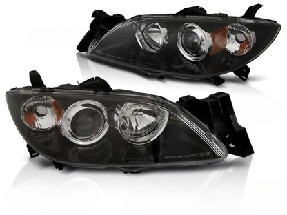 ART.6221  FARI  ANTERIORI  MAZDA 3 03-09 4D NERO