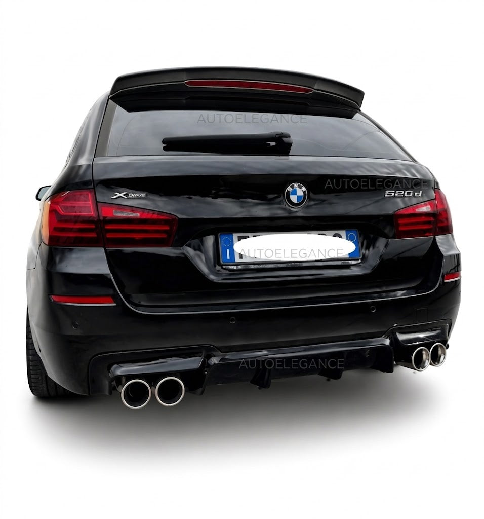 💫ART. 0086 Diffusore Posteriore Nero Lucido per  BMW Serie 5 F10 F11💫