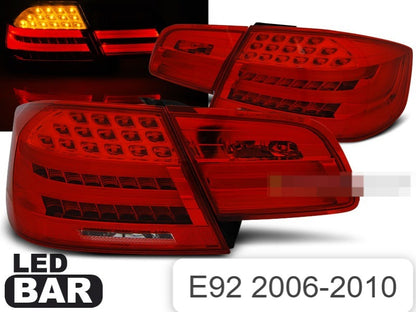 FANALI POSTERIORI A BARRA LED ROSSI per BMW E92 09.2006-03.2010