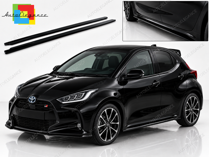 👉Gonne Laterali Estensioni Minigonne ABS Nero Lucido per Toyota Yaris Mk4 20+👈