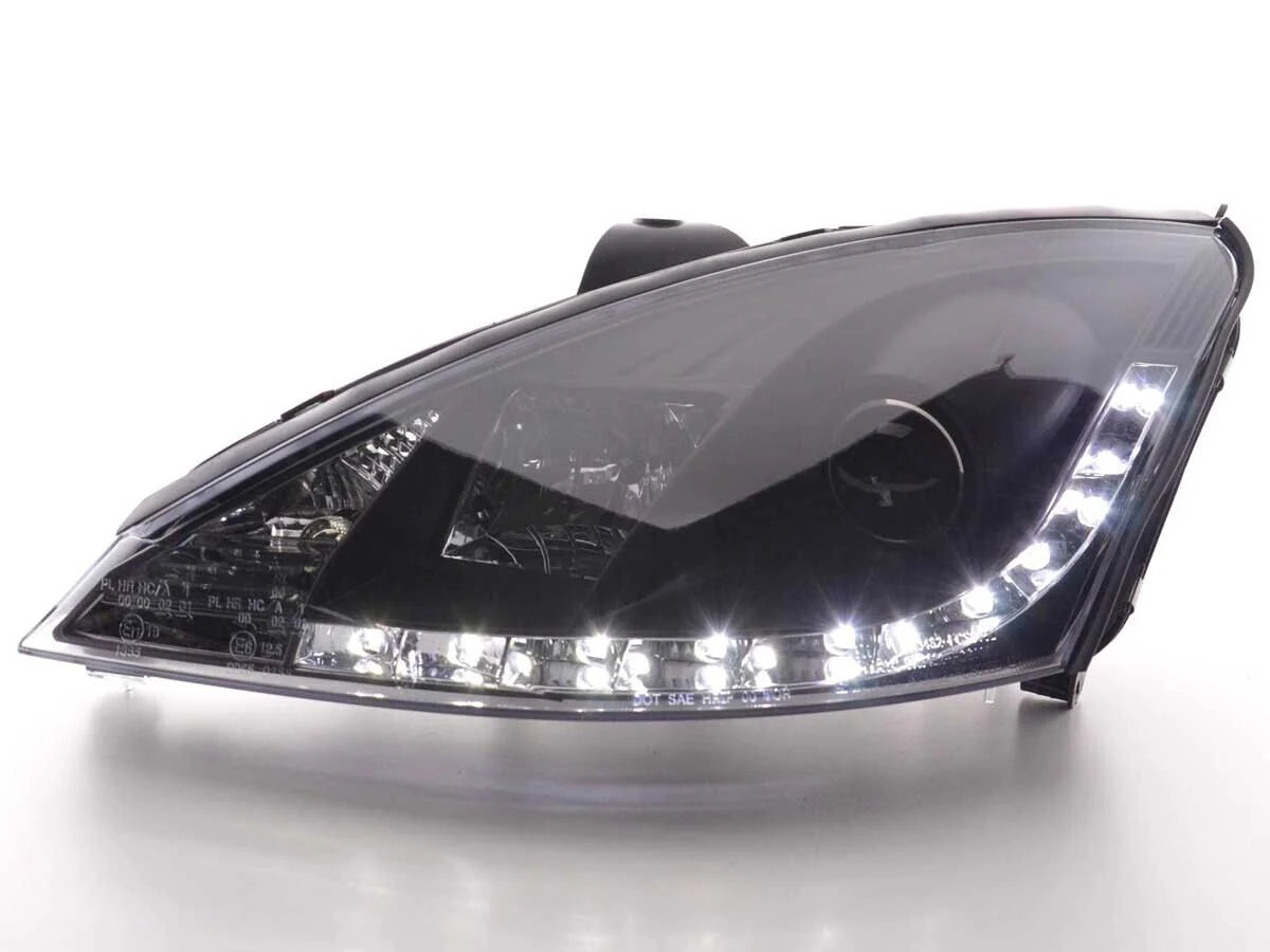 💫ART.6418 FARI ANTERIORI DAYLIGHT NERI per FORD FOCUS 2001-2004 💫