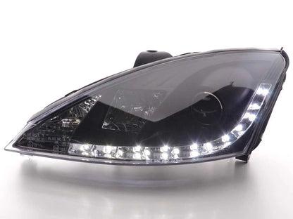 💫ART.6418 FARI ANTERIORI DAYLIGHT NERI per FORD FOCUS 2001-2004 💫