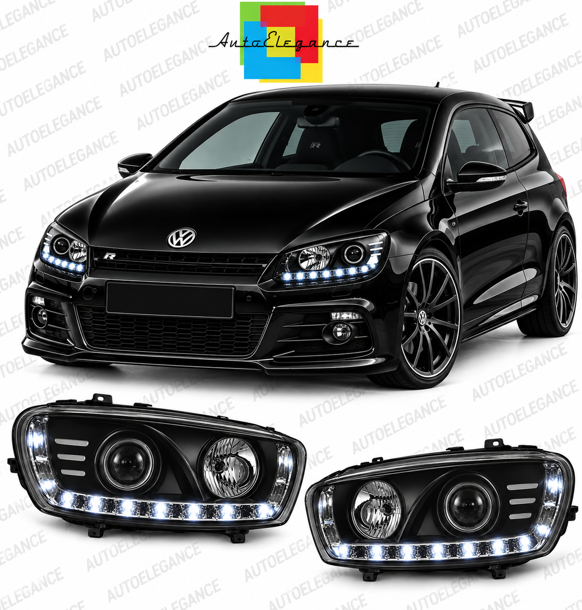 ART.10845 FARI ANTERIORI ADATTO PER VW SCIROCCO 08-04.14