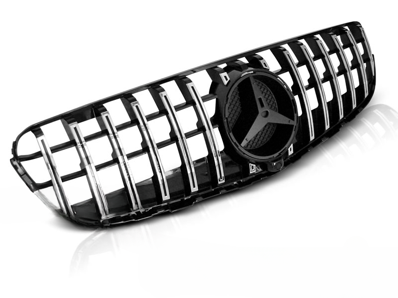 GRIGLIA SPORT NERO LUCIDO CROMATA ADATTA PER MERCEDES GLC W253 15-18