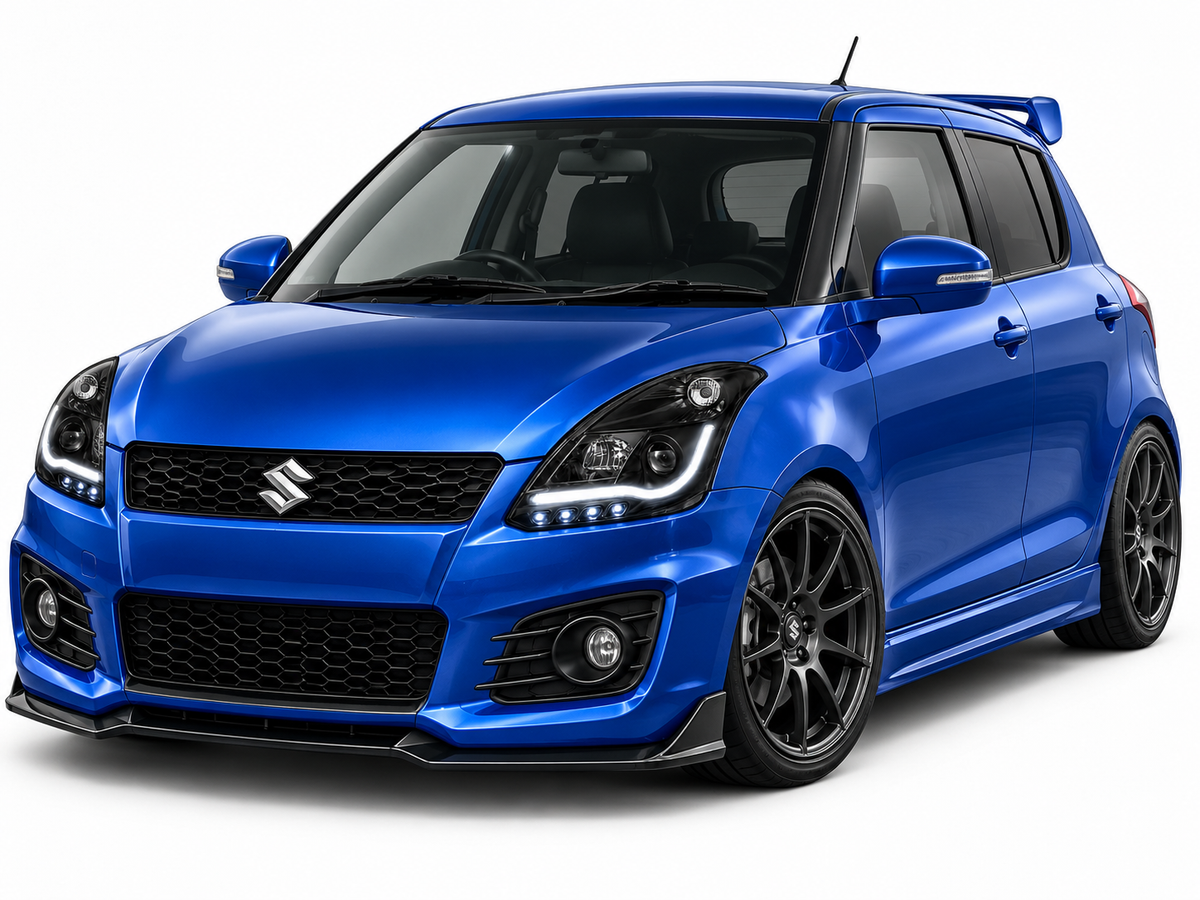 💕 Fari Anteriori Adatti per Suzuki Swift V 10-16 Tube Light LED Neri 💕