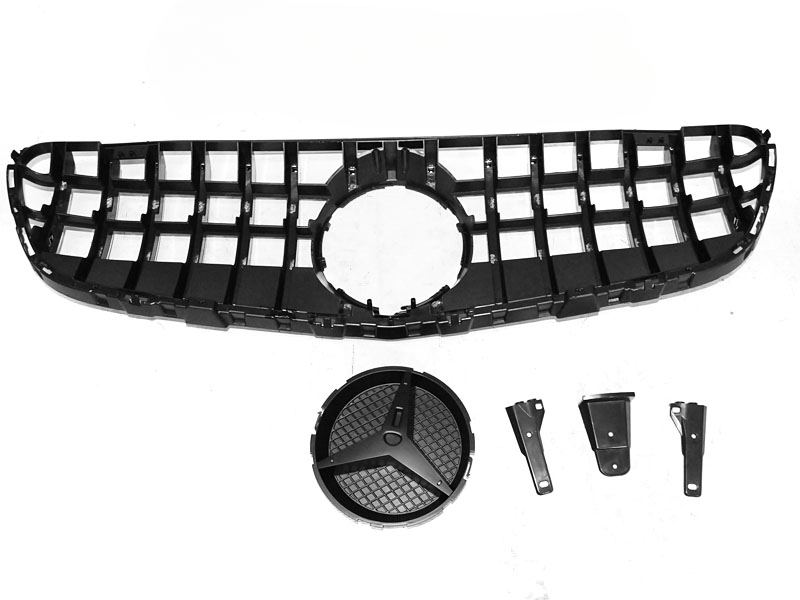 GRIGLIA SPORT NERO LUCIDO CROMATA ADATTA PER MERCEDES GLC W253 15-18