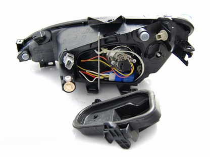 💫ART.6086 FARI ANTERIORI OCCHI D'ANGELO LED CROMATI per PEUGEOT 206 2002💫