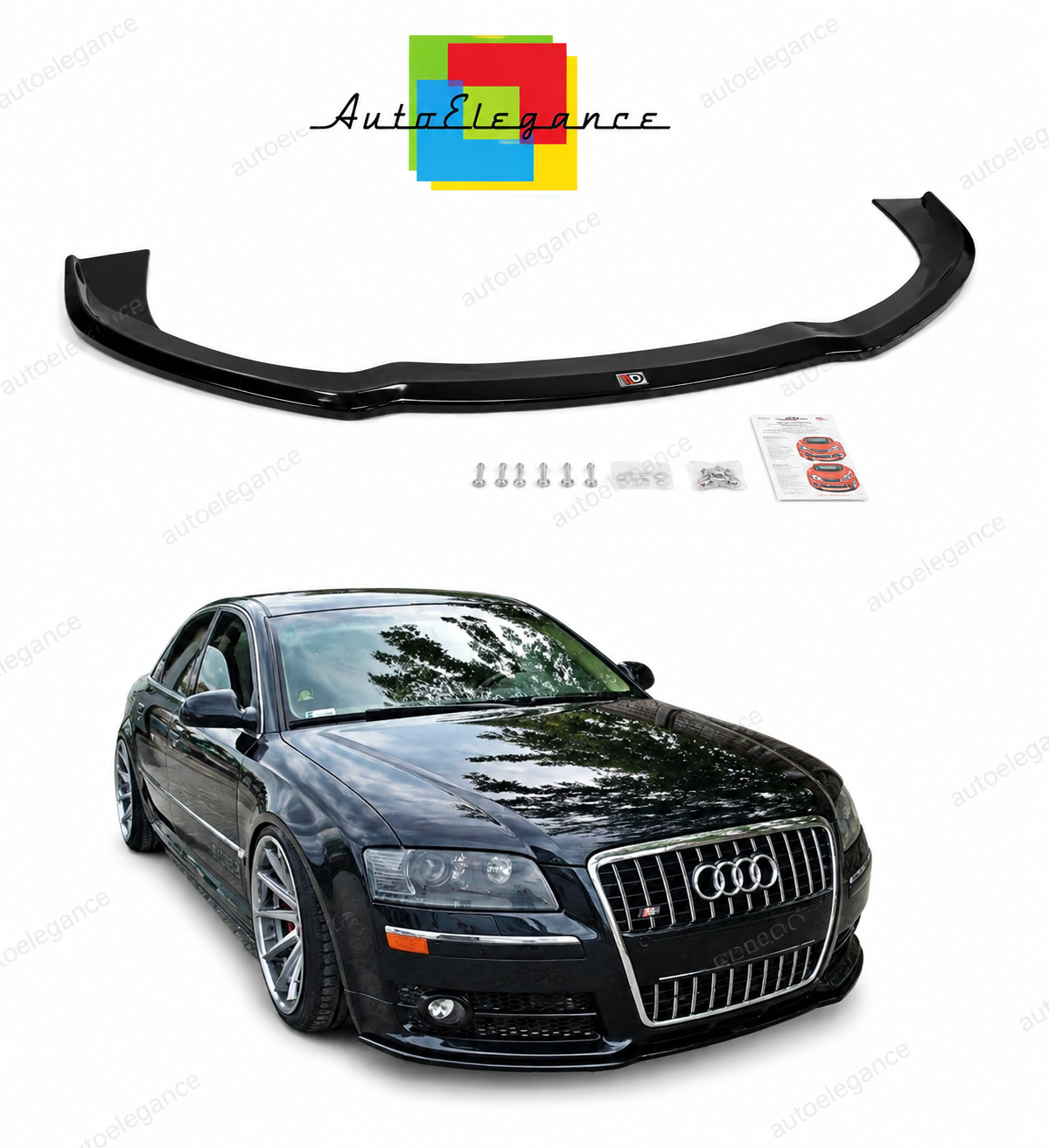 💕Splitter   adatto  per  AUDI S8 D3 nero lucido  ABS💕