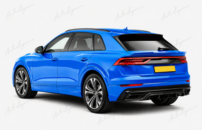 🔥ART.9896 DIFFUSORE POSTERIORE PER AUDI Q8 S LINE 2018+ NERO LUCIDO🔥