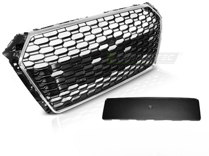 BLACK CHROME SPORT GRILLE SUITABLE FOR AUDI A4 B9 15-19