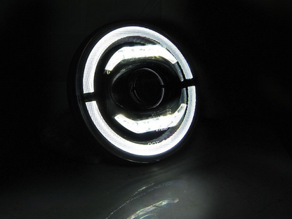 💫ART.6281 FARI OCCHI D'ANGELO LED NERI per JEEP WRANGLER 1996-2018💫