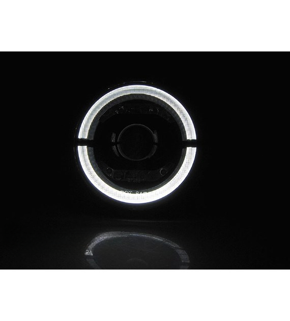 💕 Fari Anteriori Adatto per Jeep Wrangler TJ LJ JK 96-18 LED Angel Eyes Neri 💕