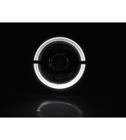 💕 Fari Anteriori Adatto per Jeep Wrangler TJ LJ JK 96-18 LED Angel Eyes Neri 💕
