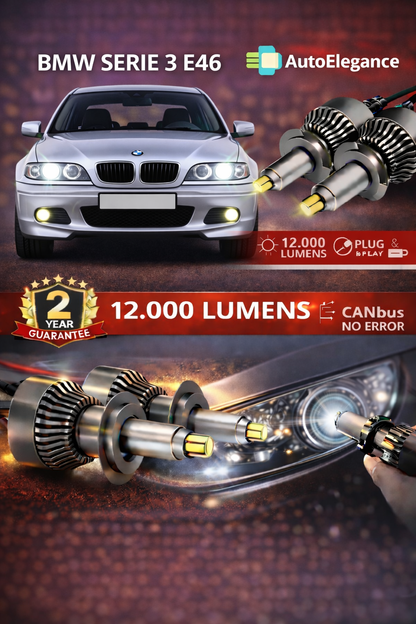 KIT LED BMW SERIE 3 E46 ANABAGLIANTI H7 CANBUS Bianco 6500K 360 gradi