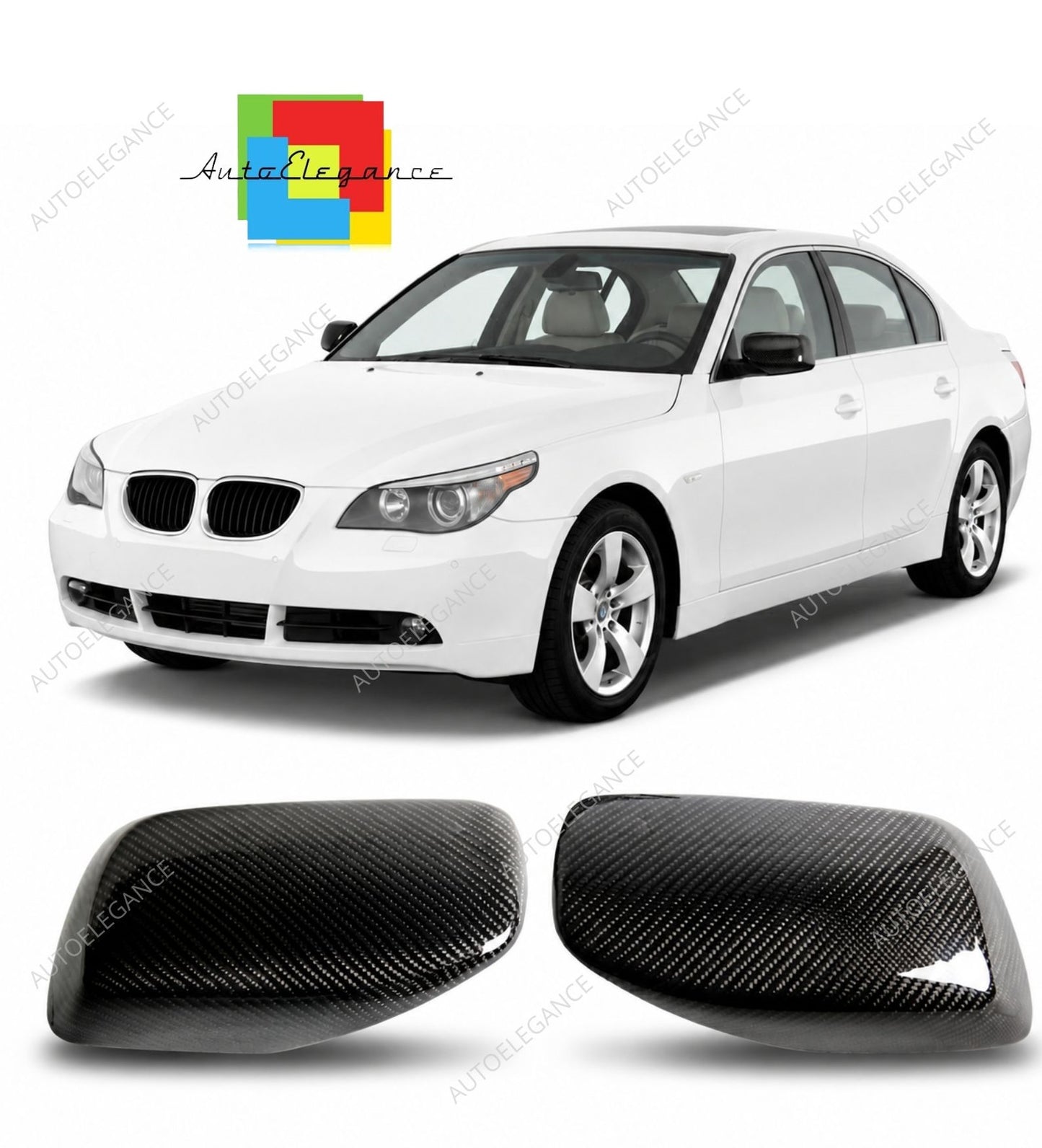 👉Calotte Specchietti in Fibra di Carbonio per BMW Serie 5 E60 / E61 2003-2007👈