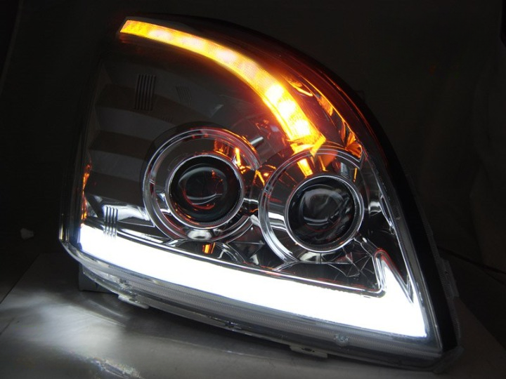 💫ART.6547 TUBO LUCE SEQ LED CROMATO TOYOTA LAND CRUISER 120 03-09💫