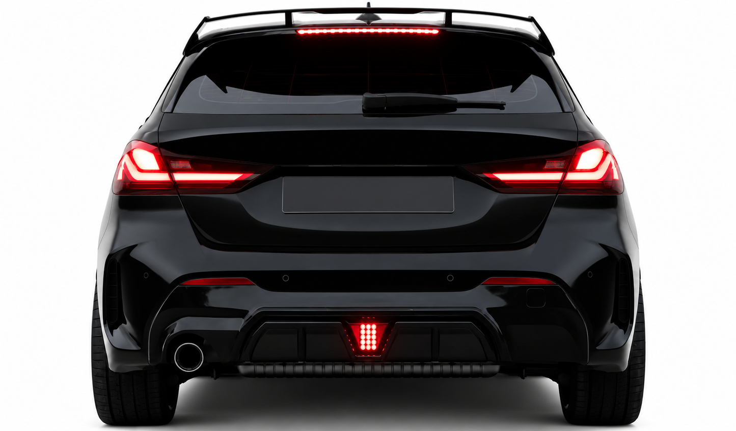 👉ART.10432 Diffusore a uscita singola Terzo Stop a LED Nero Lucido - BMW F40 19-24 M👈