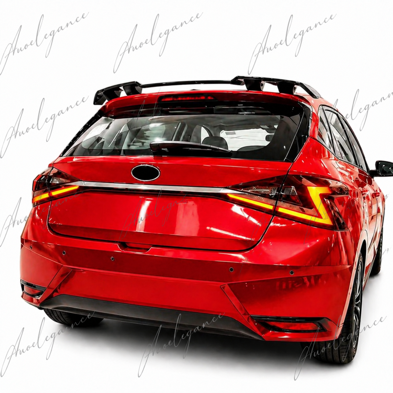 🔥ART.9727 SPOILER PER TETTO STILE N HYUNDAI  i20 IN ABS NERO LUCIDO / 2020+🔥