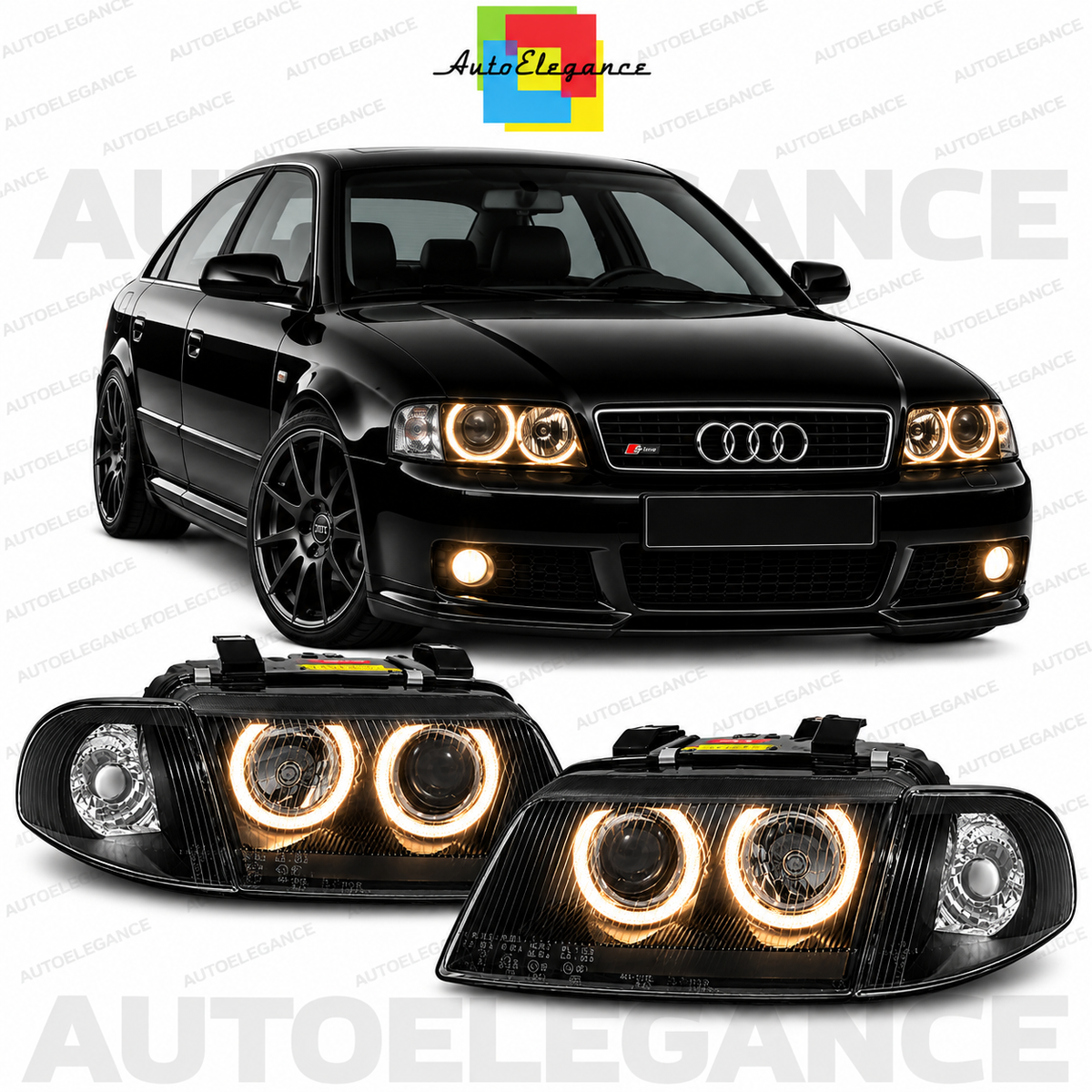 💕ART.10626 FARI  ANTERIORI ADATTO PER AUDI A4 11.94-12.98💕