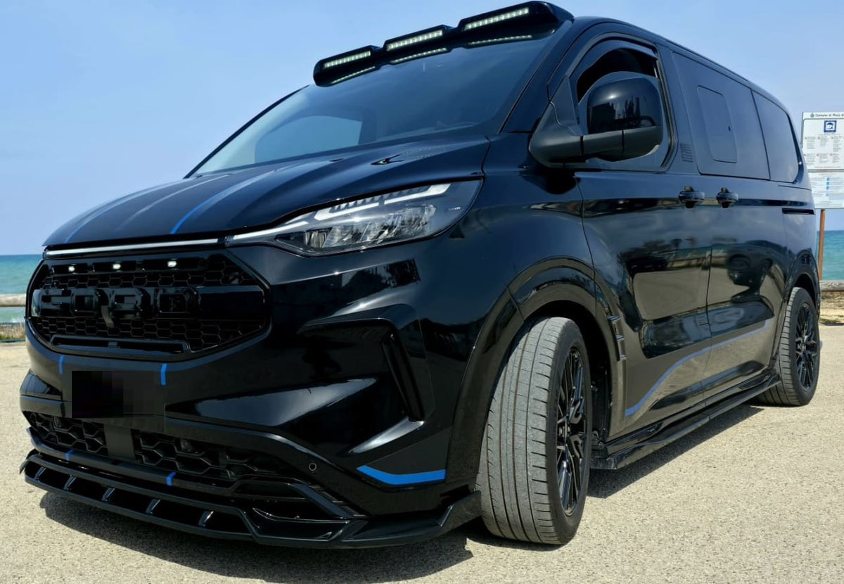 👉ART9723 SET PARAFANGHI NERO LUCIDO ADATTO PER FORD TOURNEO TRANSIT CUSTOM 23👈