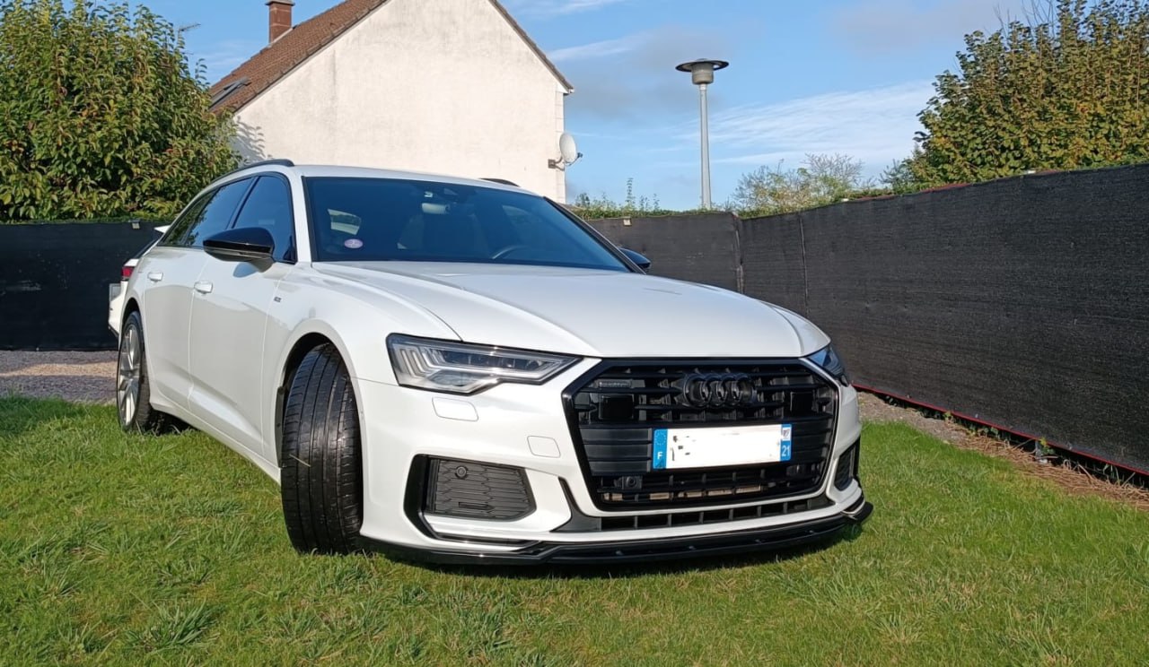 SPLITTER A6 C8 2018+ S6 NERO LUCIDO