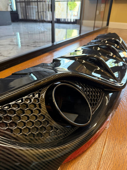 👉ART.10550 Diffusore Alfa Romeo Giulia look carbonio+TERMINALI NERI👈