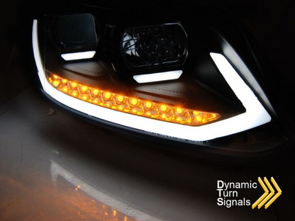 💕 Fari Anteriori Adatto per VW Touran 10-15 Tube Light DRL LED Neri 💕