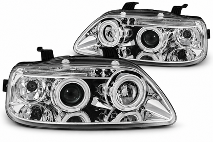 ART.10684  FARI ANTERIORI ADATTO PER CHEVROLET AVEO 03-06 CROMATO