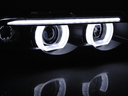 💫ART.6424 FARI OCCHI D'ANGELO LED 3D NERI per BMW E38 94-01💫