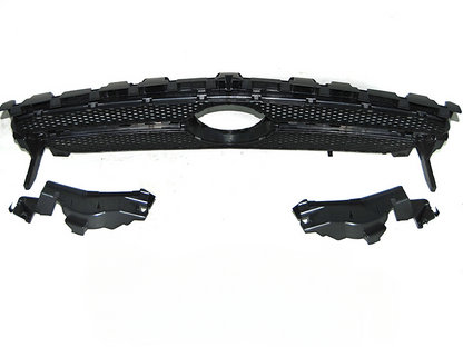 GRIGLIA NERA ARGENTO SPORT LOOK ADATTO PER  MERCEDES CLA W117 13-19