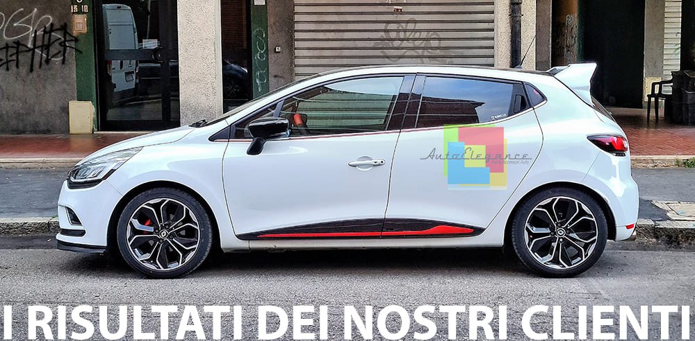 👉ART. 0112 SPOILER ADATTO PER RENAULT CLIO 4 IV STANDARD LOOK RS NERO LUCIDO👈
