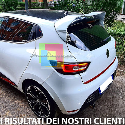 👉ART. 0112 SPOILER ADATTO PER RENAULT CLIO 4 IV STANDARD LOOK RS NERO LUCIDO👈