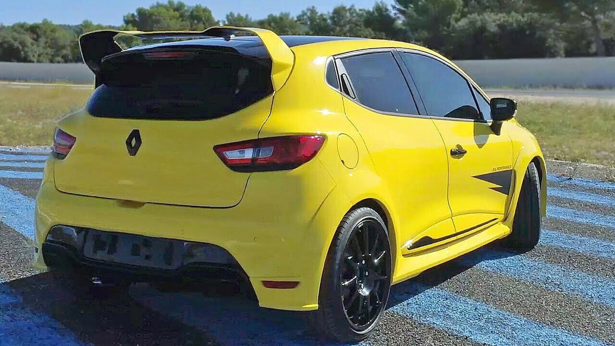 👉ART. 0112 SPOILER ADATTO PER RENAULT CLIO 4 IV STANDARD LOOK RS NERO LUCIDO👈
