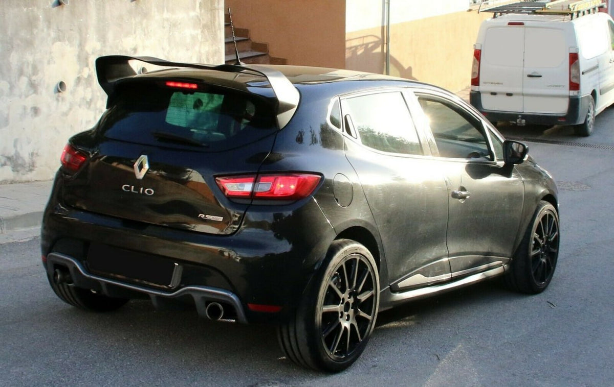 👉ART. 0112 SPOILER ADATTO PER RENAULT CLIO 4 IV STANDARD LOOK RS NERO LUCIDO👈