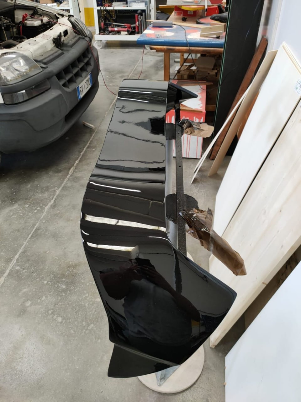 👉ART. 0112 SPOILER ADATTO PER RENAULT CLIO 4 IV STANDARD LOOK RS NERO LUCIDO👈