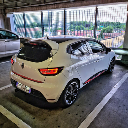 👉ART. 0112 SPOILER ADATTO PER RENAULT CLIO 4 IV STANDARD LOOK RS NERO LUCIDO👈