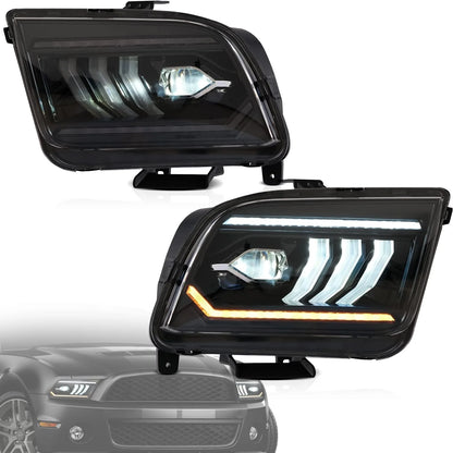 LED Headlights for Ford Mustang 2005-2009 [NOT fit Shelby GT500 / GT500KR models] 