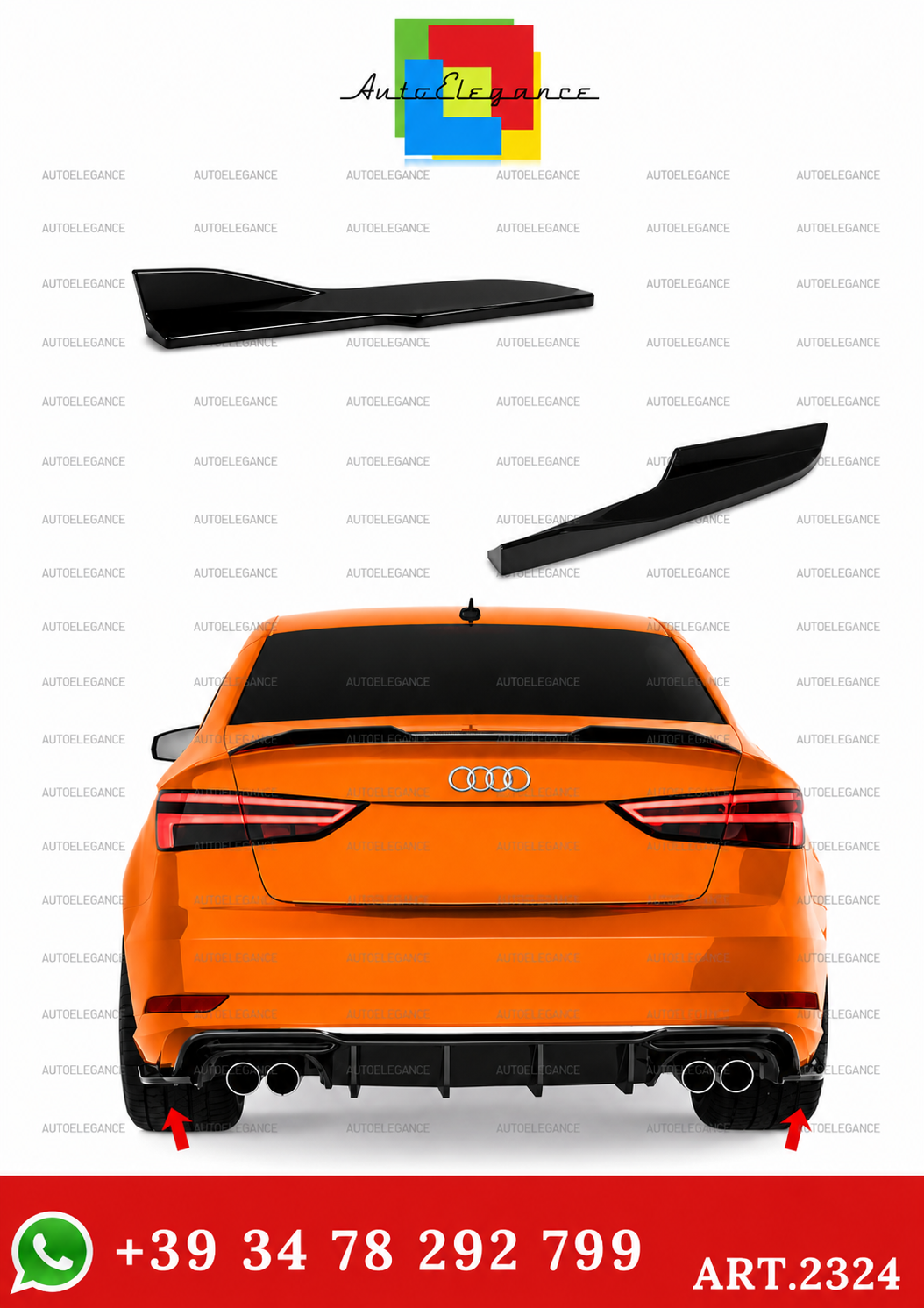 💫ART.2324  FLAP  AUDI A3 8V FACELIFT SEDAN 2016-2020💫