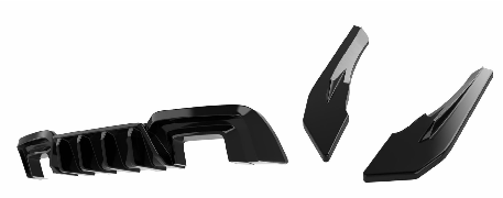 💕ART.10087 DIFFUSORE+FLAP LOOK RS3 AUDI A3 8V SLINE RESTYLING 17+NERO LUUCIDO💕